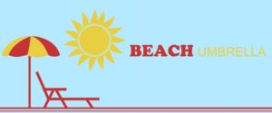 Beach umbrella banner
